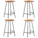 Bar Stools 4 pcs Solid Acacia Wood