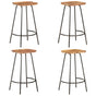Bar Stools 4 pcs Solid Acacia Wood