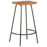Bar Stools 4 pcs Solid Acacia Wood - Extra Image