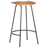 Bar Stools 4 pcs Solid Acacia Wood - Side View