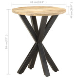 Side Table 48x48x56 cm Solid Mango Wood - Rear View