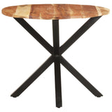 Side Table 68x68x56 cm Solid Acacia Wood - Front View