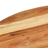 Side Table 68x68x56 cm Solid Acacia Wood - Top-Down View