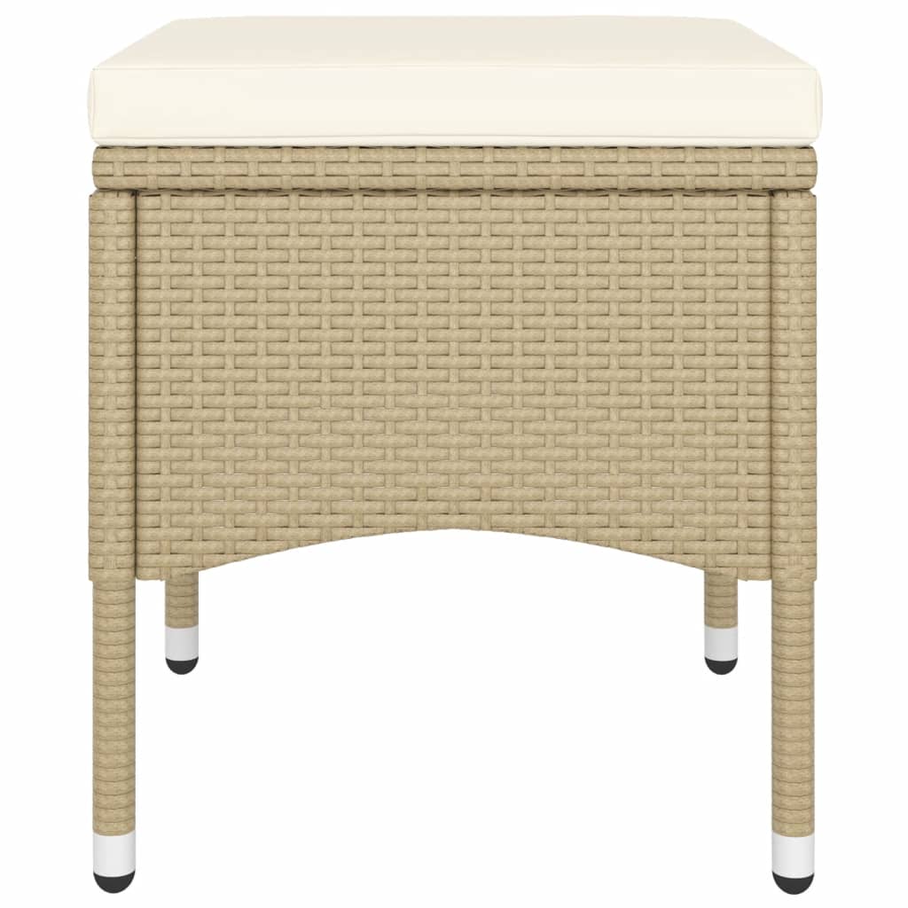 5 Piece Garden Dining Set Poly Rattan Beige (310551+310612)
