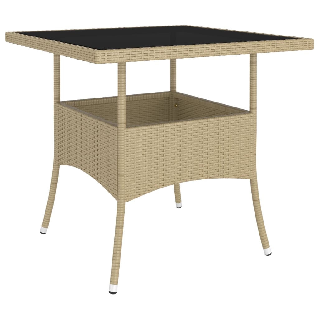5 Piece Garden Dining Set Poly Rattan Beige (310551+310612)
