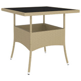 5 Piece Garden Dining Set Poly Rattan Beige (310551+310612)