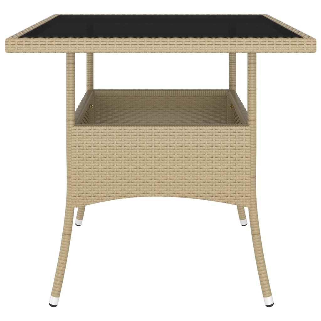 5 Piece Garden Dining Set Poly Rattan Beige (310551+310612)