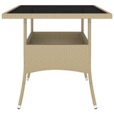 5 Piece Garden Dining Set Poly Rattan Beige (310551+310612) - Extra Image
