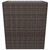 3 Piece Bistro Set Poly Rattan and Tempered Glass Brown