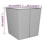 5 Piece Garden Bistro Set Poly Rattan and Tempered Glass Grey