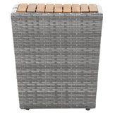 5 Piece Garden Bistro Set Poly Rattan & Solid Acacia Wood Grey
