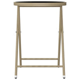 3 Piece Garden Bistro Set Poly Rattan and Tempered Glass Beige