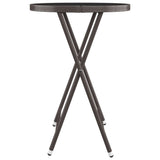 3 Piece Garden Bistro Set Poly Rattan and Tempered Glass Brown - Extra Image