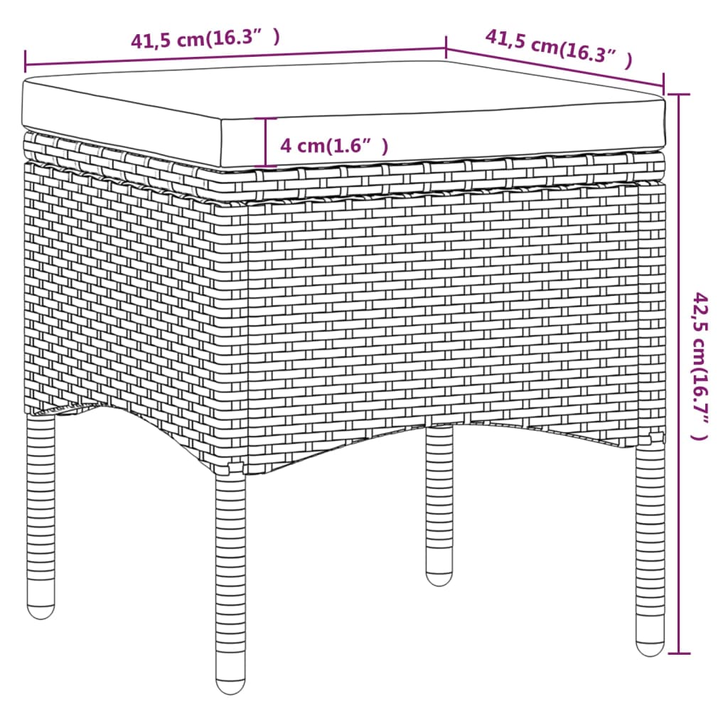 5 Piece Garden Bistro Set Poly Rattan & Solid Acacia Wood Grey