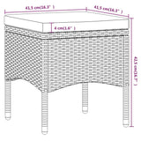 5 Piece Garden Bistro Set Poly Rattan & Solid Acacia Wood Grey - Extra Image