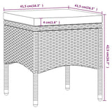 5 Piece Garden Bistro Set Poly Rattan & Solid Acacia Wood Grey - Extra Image