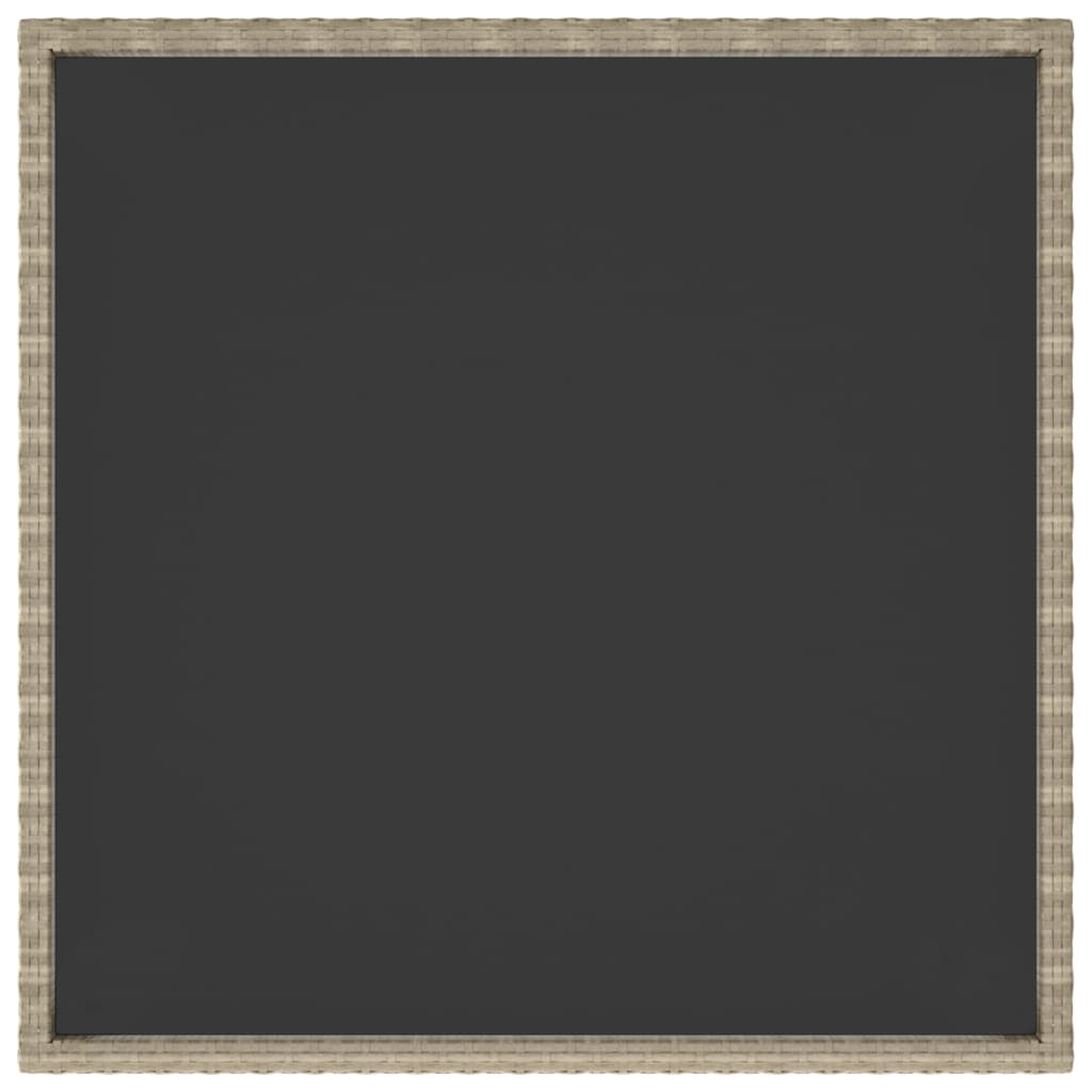 5 Piece Garden Dining Set Poly Rattan and Tempered Glass Beige