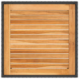 5 Piece Garden Dining Set Poly Rattan & Solid Acacia Wood Black - Extra Image