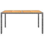 5 Piece Garden Dining Set Poly Rattan Grey