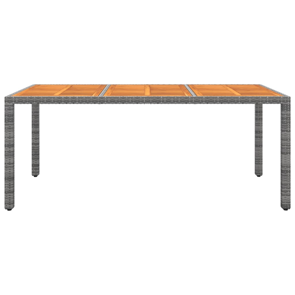 7 Piece Garden Dining Set Poly Rattan Grey