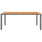 7 Piece Garden Dining Set Poly Rattan Grey