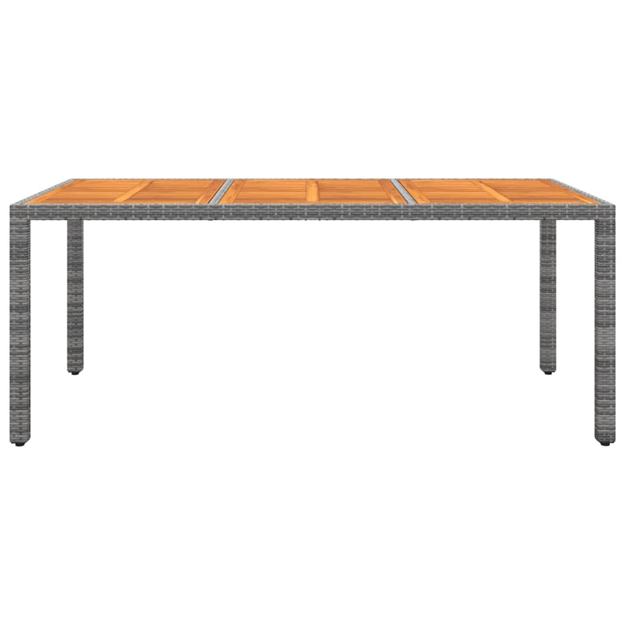 7 Piece Garden Dining Set Poly Rattan Grey