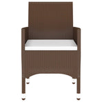 9 Piece Garden Dining Set Poly Rattan Brown