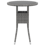 3 Piece Garden Dining Set Poly Rattan Grey