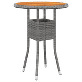 3 Piece Garden Dining Set Poly Rattan Grey - Side View