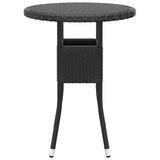 5 Piece Garden Lounge Set Poly Rattan Black