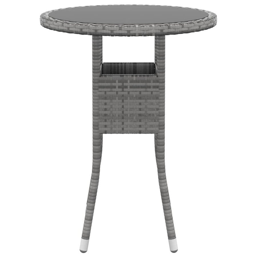 5 Piece Garden Lounge Set Poly Rattan Grey