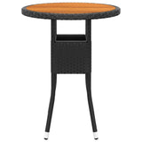 5 Piece Garden Lounge Set Poly Rattan Black