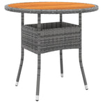 5 Piece Garden Dining Set Poly Rattan Grey