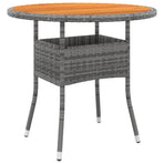 5 Piece Garden Dining Set Poly Rattan Grey