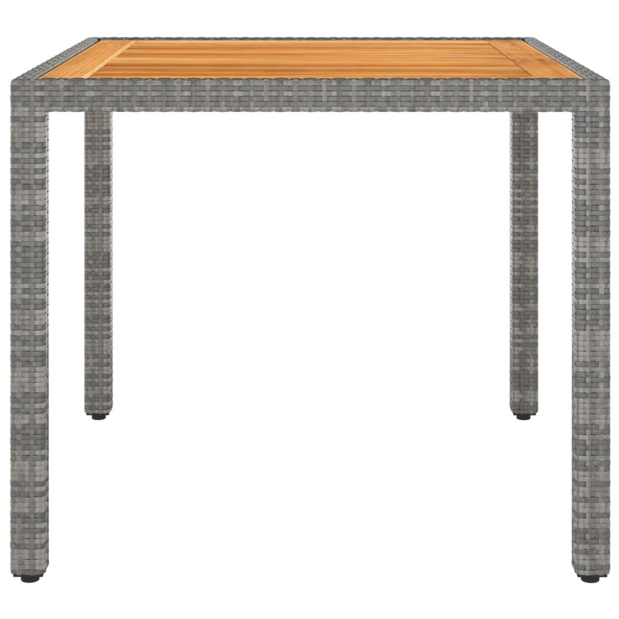 3 Piece Garden Dining Set Poly Rattan Grey