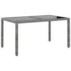 5 Piece Garden Dining Set Poly Rattan Grey