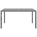 5 Piece Garden Dining Set Poly Rattan Grey