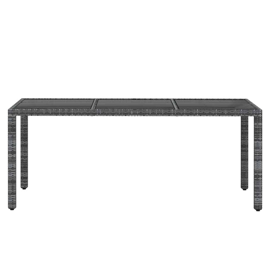 9 Piece Garden Dining Set Poly Rattan Grey
