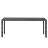 9 Piece Garden Dining Set Poly Rattan Grey