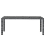 9 Piece Garden Dining Set Poly Rattan Grey
