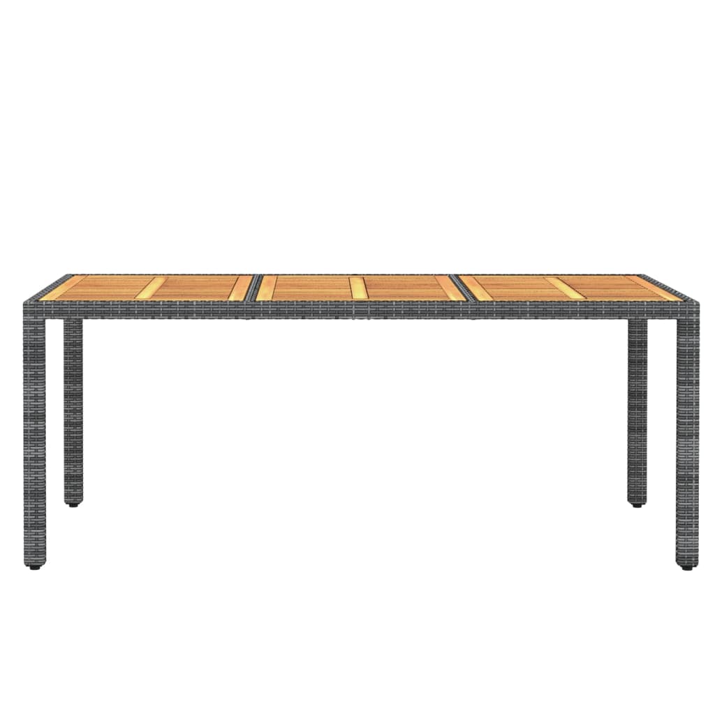 9 Piece Garden Dining Set Poly Rattan Grey