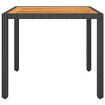 3 Piece Garden Dining Set Poly Rattan Black