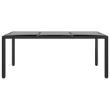 9 Piece Garden Dining Set Poly Rattan Black - 45-Degree Angle