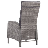 5 Piece Garden Dining Set Poly Rattan and Glass Grey