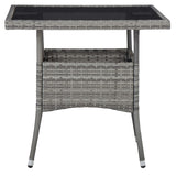 5 Piece Garden Dining Set Poly Rattan and Glass Grey