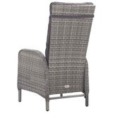 9 Piece Garden Dining Set Poly Rattan and Acacia Wood Grey