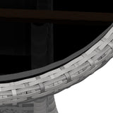 3 Piece Garden Bistro Set Poly Rattan Grey - Extra Image