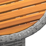 3 Piece Garden Bistro Set Poly Rattan Grey - Extra Image