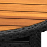 3 Piece Garden Bistro Set Poly Rattan Black