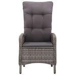 5 Piece Garden Bistro Set Poly Rattan Grey